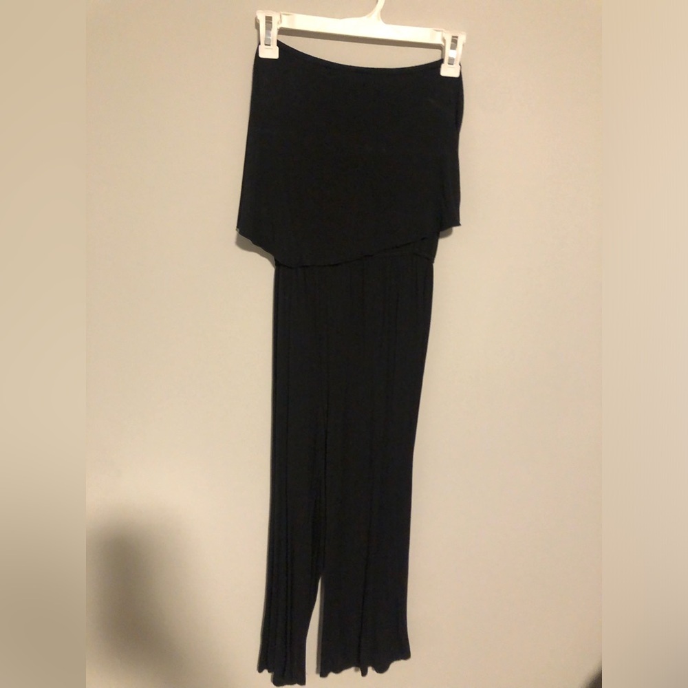 Elegant Black Strapless Jumpsuit